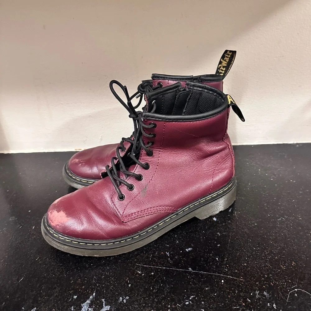 Dr Martens Youth ankle boots Burgundy Sz 4